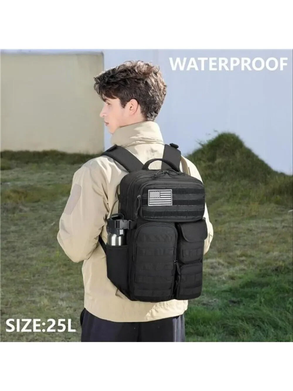 Wotony Tactical Backpack Waterproof Military Hiking Bag 45L Outdoor Gear